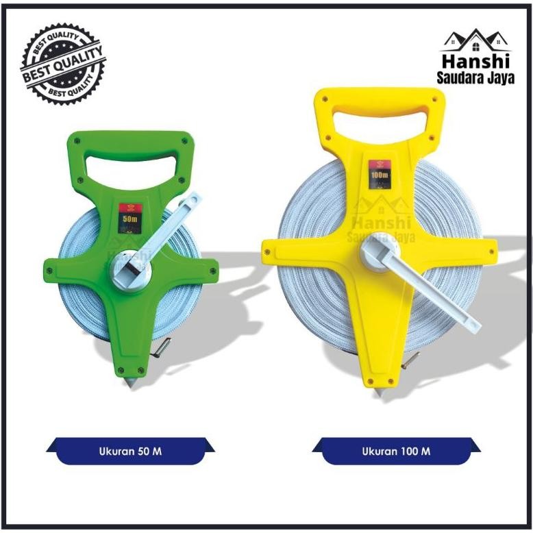 Original Meteran Tancap / Meteran Tanah / Meteran Rol 50 Meter 100 Meter Promo