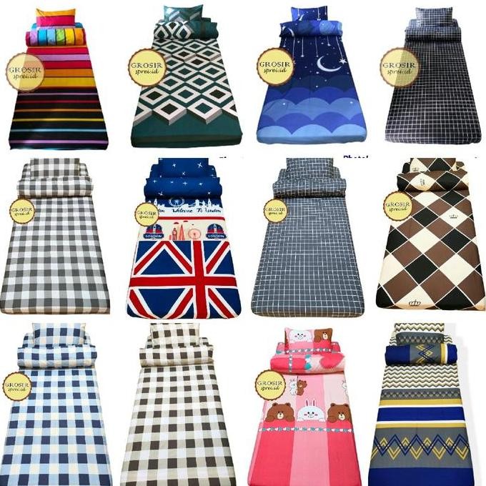sprei single sprei polos 90x200x15 no.4