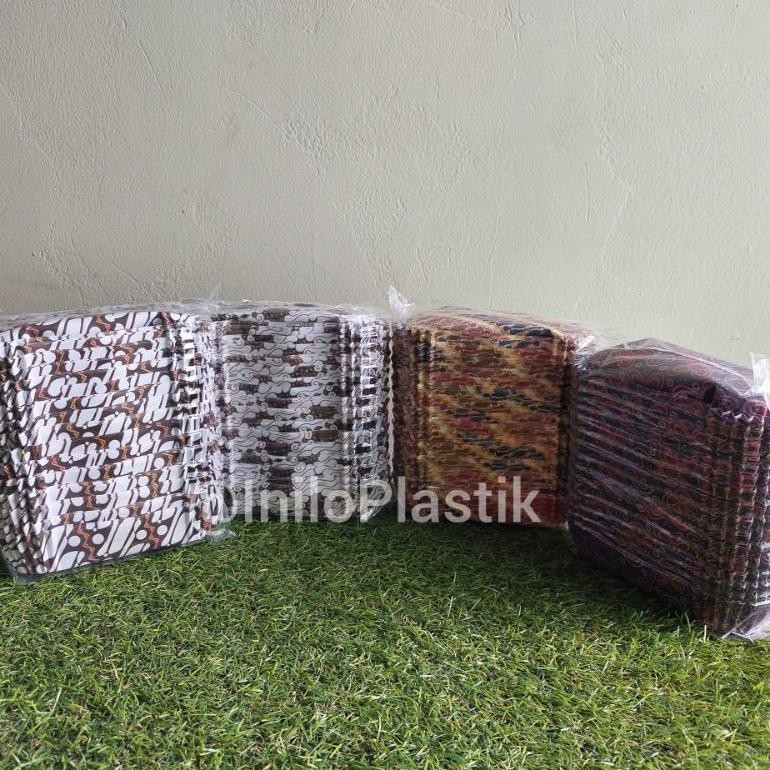 Gf-5 Ez23 Er-90 [1Pack] Paper Cup Case Roti Motif Batik / Kertas Roti Eclair Baking Base 20X11 Berku