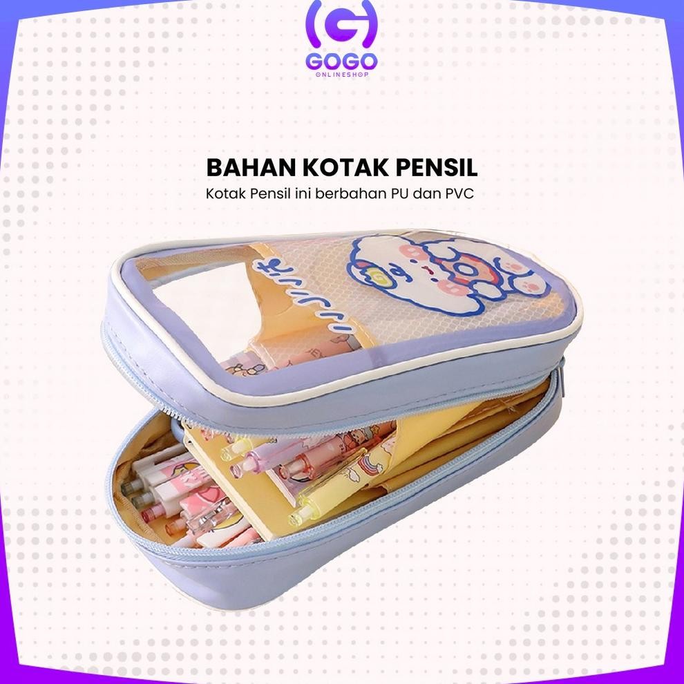 

Ok75 Gogo-A61 Tempat Pensil Anak Transparan Motif Kartun Pencil Case Multifungsi Ala Korea Pouch Serbaguna / Tempat Alat Tulis Tempat Pulpen Perlengkapan Sekolah Ok75