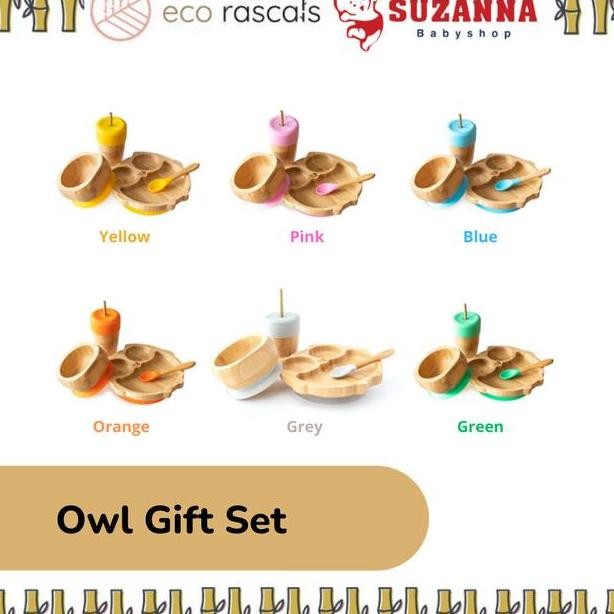 Eco Rascals Owl Gift Set Alat Makan Set Bayi