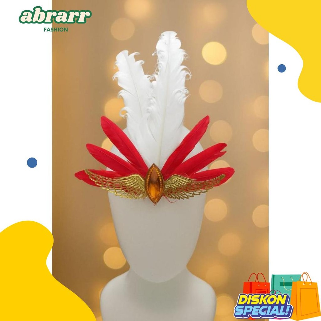 Aksesoris Bando Bulu Merah putih|Bando merah putih karnaval|Bando merah putih viral| bando merah put