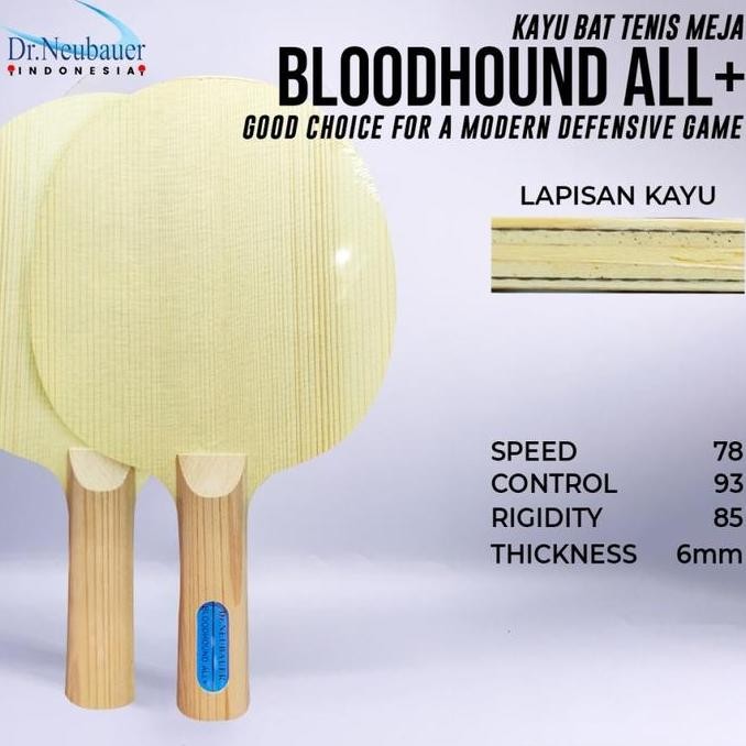 BEBAS ONGKIR - Kayu Pingpong Tenis Meja Dr. Neubauer Bloodhound All+ buat Bintik/Anti