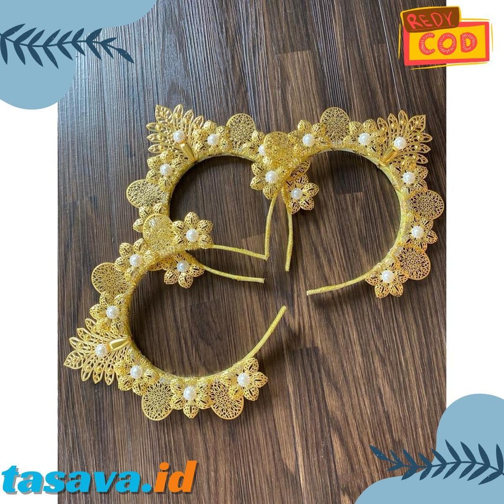 Bando Emas / Hiasan Kepala / Bando Karnaval / Bando Tari / Bando Pawai