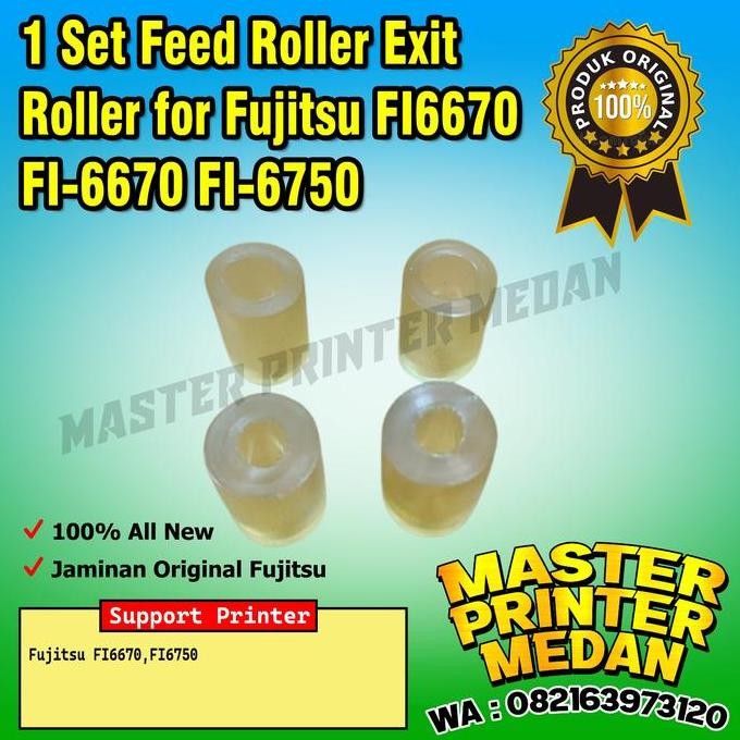 ] 1set Feed Roller Exit Roller for Fujitsu fi6670 fi-6670 fi-6750