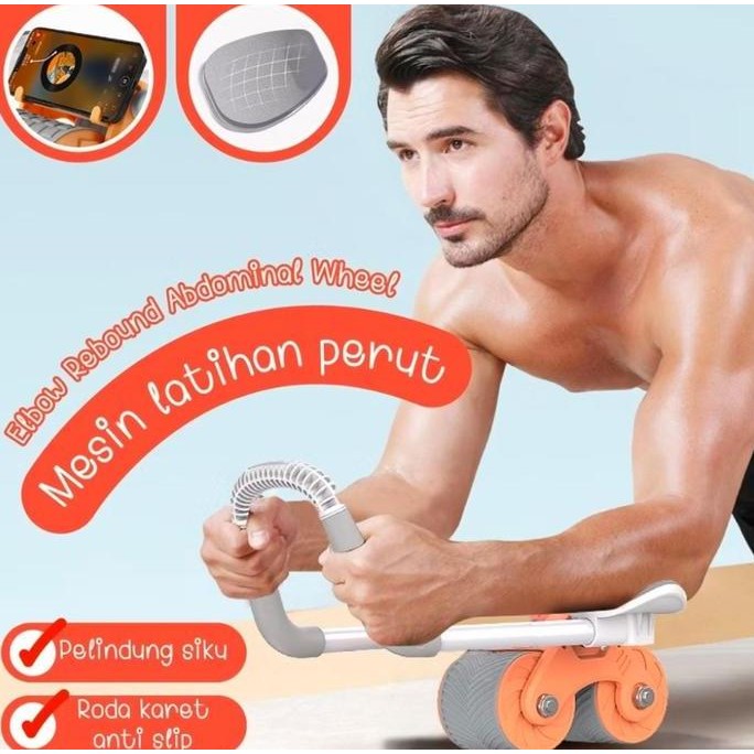 BEBAS ONGKIR - Alat olahraga Roda Ab Wheel Roller Abdominal Roller Alat Gym Olahraga Gratis Bantalan