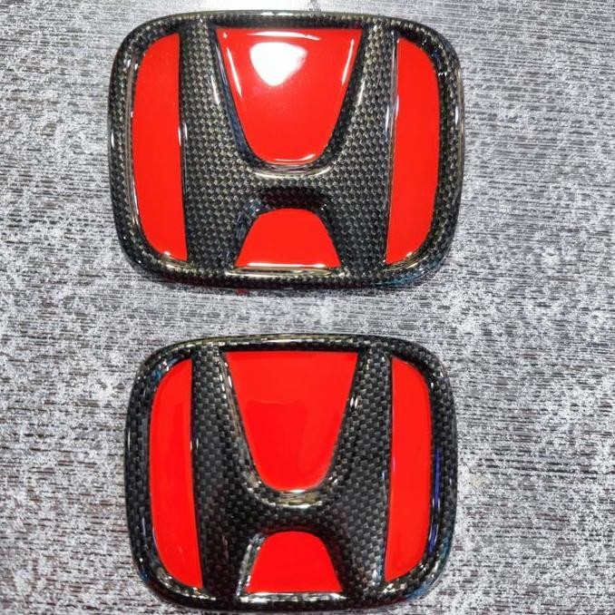 emblem honda carbon printing khusus Honda jazz GE 2012-2014