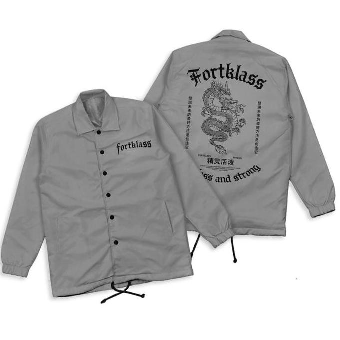 FortKlass FEARLESS Jaket Coach Pria Jaket Parasut Unisex
