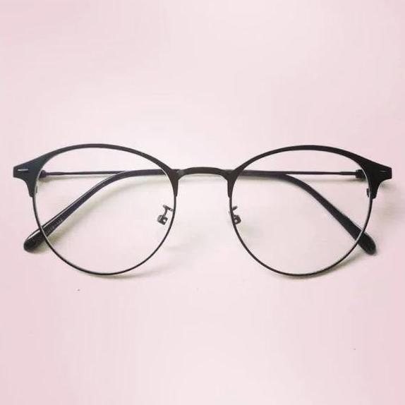 DE47 - Kacamata Termurah PHOTOCROMIC NORMAL Frame Oval Besi PREMIUM Kekinian 1920