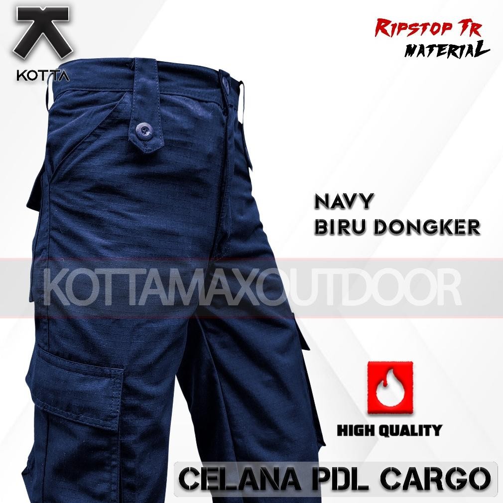 Miliki - CELANA PDL NAVY BIRU DONGKER PANJANG CARGO LAPANGAN KERJA SATPAM DISHUB KERJA RIPSTOP PRIA 