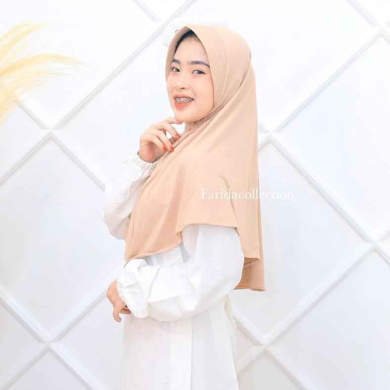 Model Baru Bergo sport Hamidah instant jersey ukuran S // Bergo simple ped jersey ,.