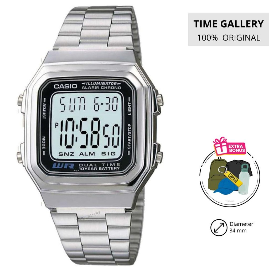 Jam Tangan Casio Original A-178WA-1A A178WA-1ADF 1 1AVDF A178 178 1DF