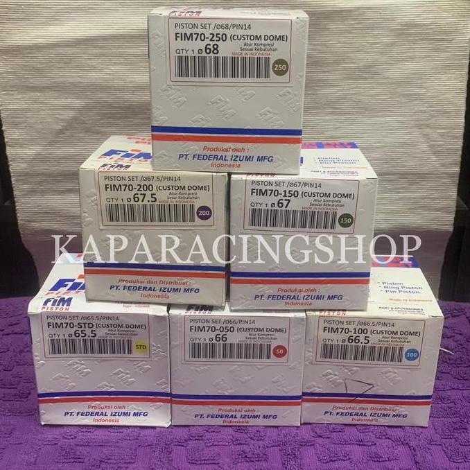Terbaru Piston Fim70 Pin 14 Piston Fim Pin 14 Piston 65,5 66 66,5 67 67,5 68 Fim Custome Dome