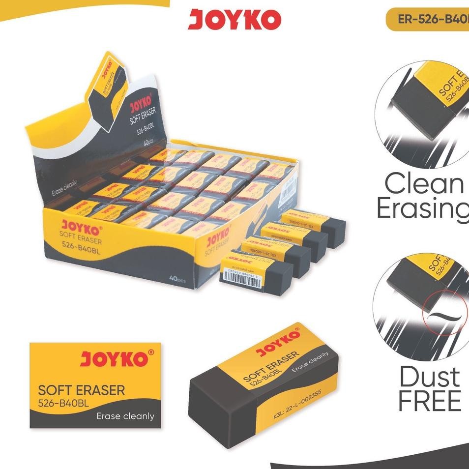 

Joyko Eraser Penghapus 1 Pa Er526B40Isi 40 Pcs
