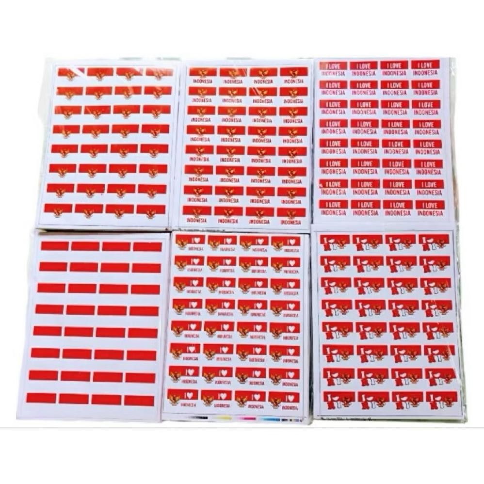 

Ex45 Stiker Merah Putih Stiker Pipi Merah Putih 1 Lembar Isi 32 Pcs Dekorasi 17 Agustus