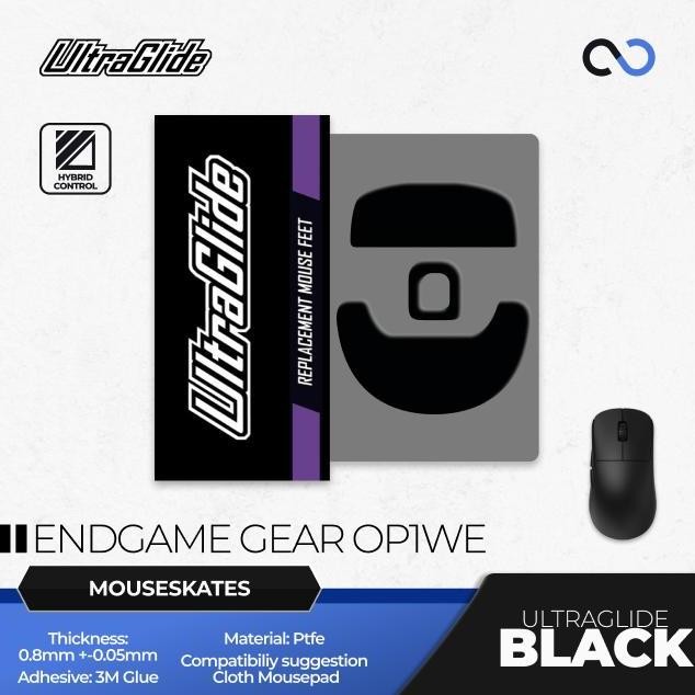 Meow Gaming Gear Ultraglide Black Endgame Gear Op1-We / Op1-8K Mouse Feet / Mouse Skate Ptfe For Clo