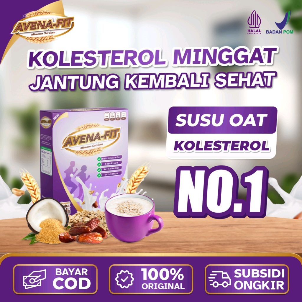 

PROMO TERLARIS Avena-Fit Minuman Susu Sereal Oat Solusi Ampuh Turunkan Kolesterol Jaga Kesehatan Jantung dan Hipertensi Original BPOM