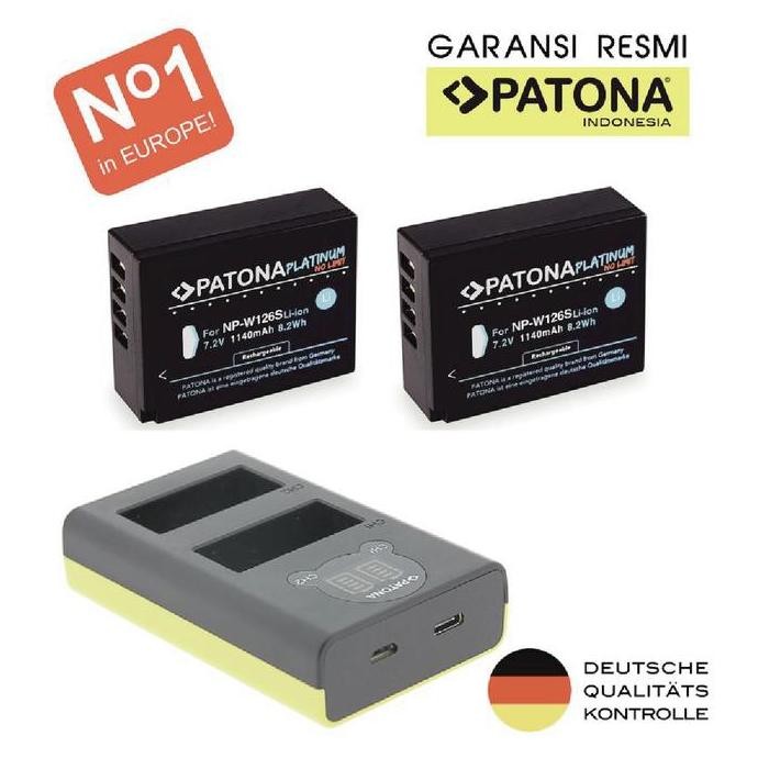 TERMURAH - PATONA Battery & Charger for Fujifilm NP-W26S NP-W26 W26 W26S NPW26 NPW26S Baterai Fuji X