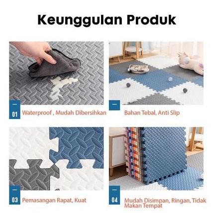 PROMO DISKON - Matras Olahraga/ Matras Puzzle Un 60x60Cm 2. CM lsi 4 Pcs / Alas lantai / AlasBermain