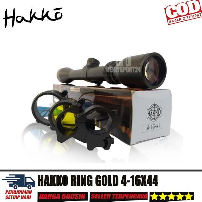 TELESKOP HAKKO RING GOLD 4-16X44 TUBE 25 TERMURAH