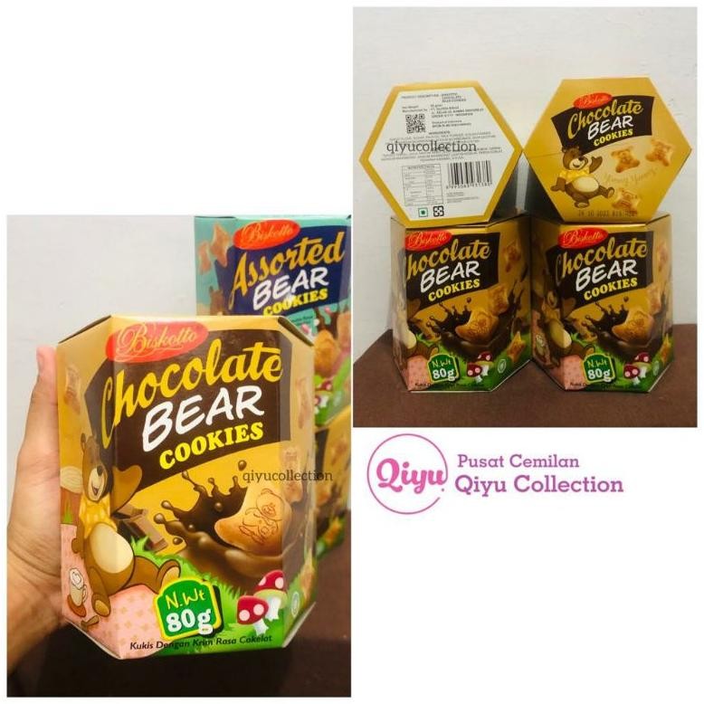 Dg-4 Best Seller Bear Cookies Biskitop - Biskuit Bingkisan Murah - Kue Panda 80Gr Terlaris