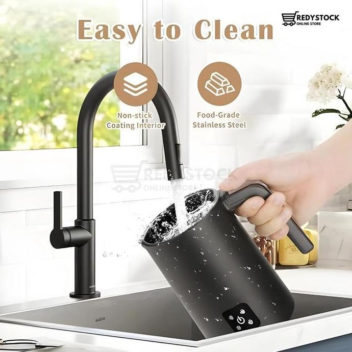 Milk Frother Steamer Susu Elektrik Otomatis Panas Dingin 350Ml Mf350