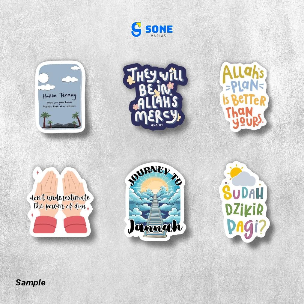 

Bisa COD Stiker Sticker Quotes Islami Aesthetic Paper Vinyl Anti Air Aksesoris Laptop Buku Tumbler QQM-48
