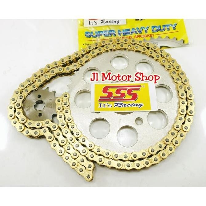 GIR GEAR SET GEARSET SSS 415 428 VIXION R15 CB CBR 150 SONIC SATRIA FU 150 VERZA RXK RX KING RXKING 