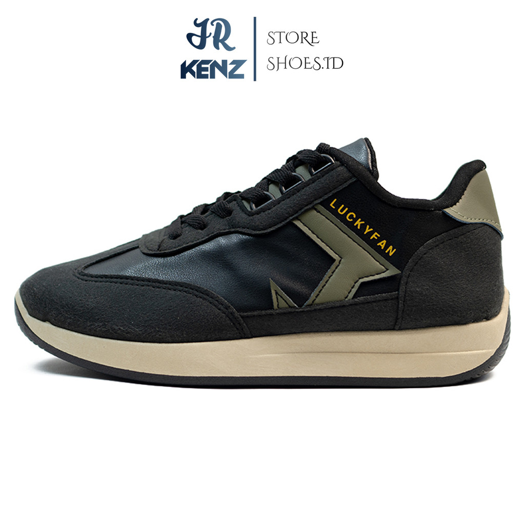 Sepatu Sneakers Kasual Hitam Sport Pria Terbaru Seoatu Cowok Import Keren Mode Sports Casual 2025