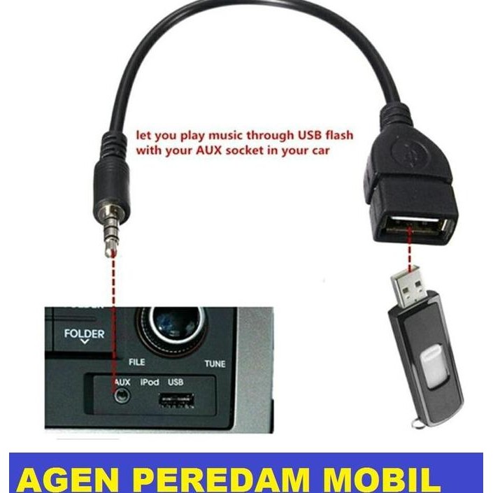 DB5>> Kabel Aux ke Flashdisk Pemutar Lagu di Audio Mobil