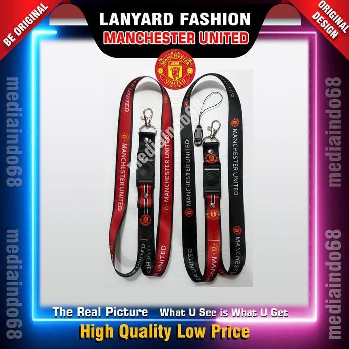 

DY59 - Lanyard / Tali Gantungan Pods Dan ID Card Manchester United - Free Strap ID, HP/Flashdisk