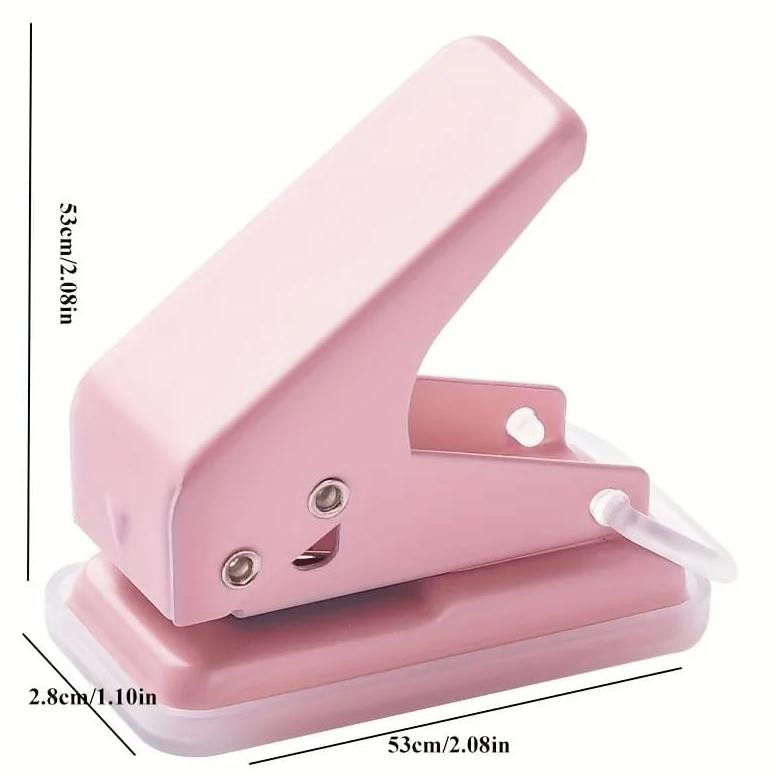 

Fs-6 [Miloli] 1Pcs Mini I-Hole Punch Portabel Pelubang Kertas/ Stapler Kertas Planner Diy Scrapbook - F0195 Fs-6