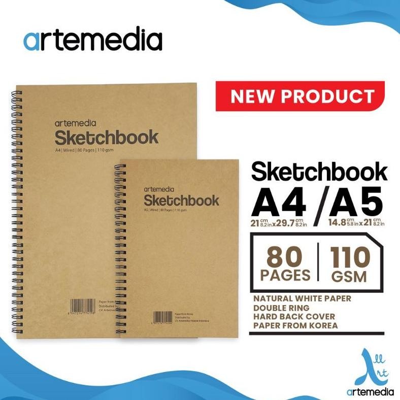 

Rwe-45 Artemedia Wire Ring Sketchbook Buku Gambar Sketsa Jilid Spiral Rwe-45