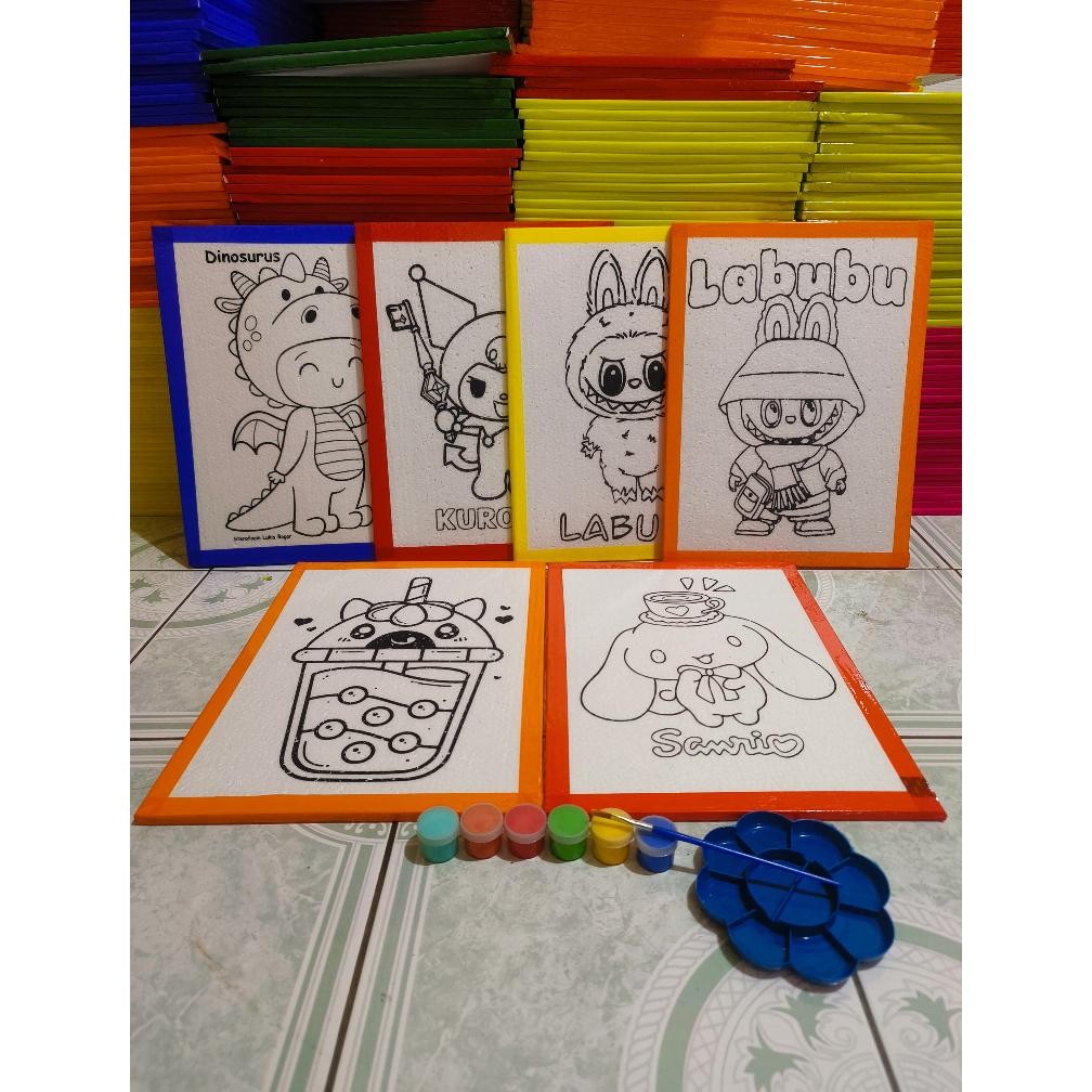 

Asd-86 Paket Lengkap 6 Pcs Sterofoam Lukis 30X40X1 Mewarnai Styrofoam Termurah Belajar Mewarnai Asd-86