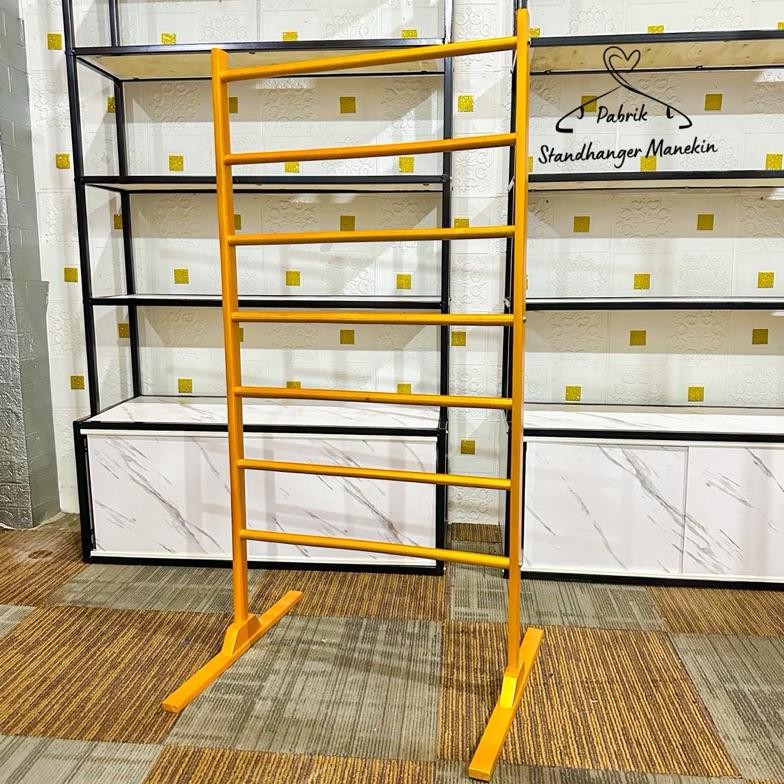 StandHanger Pashmina 7 Susun // Gawang Kerudung 7 Tingkat // Gawang Sall Gold // Display Kertas Kado