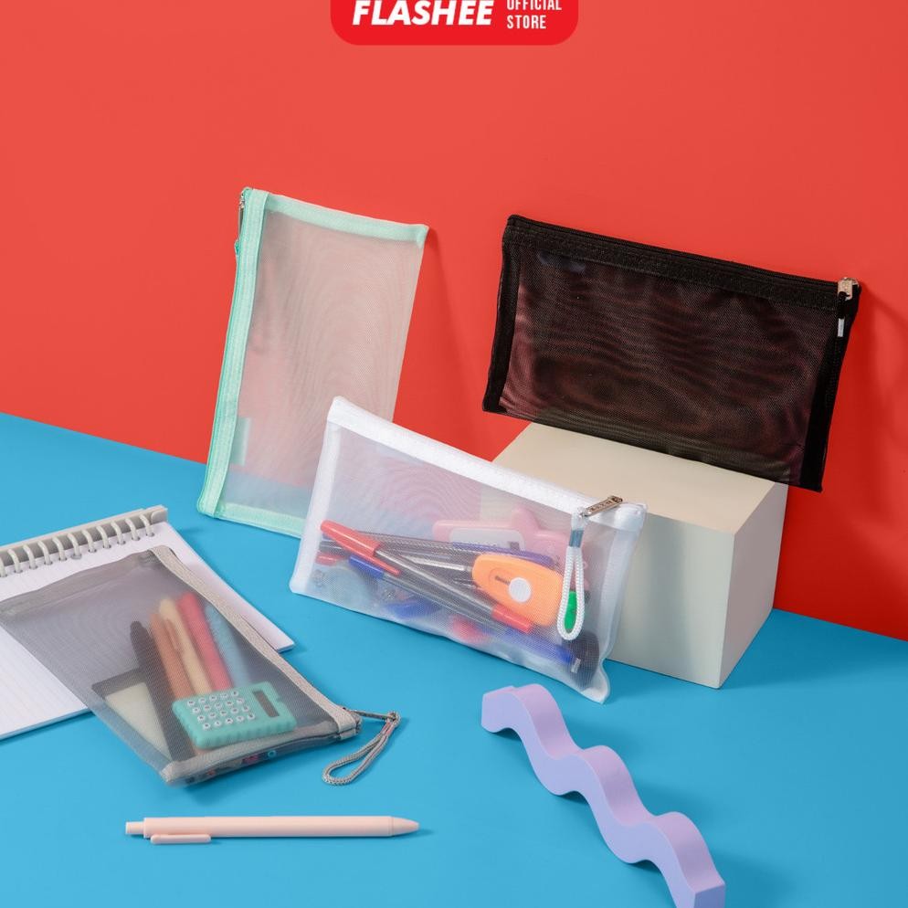 

Promo Spesial Flashee Tempat Pensil Jaring Resleting Transparan Kapasitas Besar Pouch Make Up