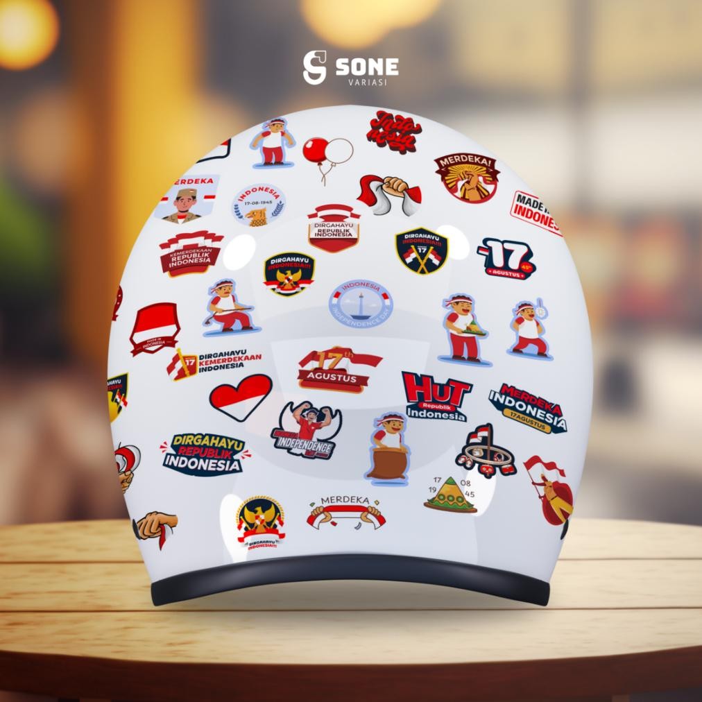 

Zx41 Stiker Vinyl 17 Agustus Tema Kemerdekaan Ri Hut Ri Ke-80 | 50 Pcs Waterproof