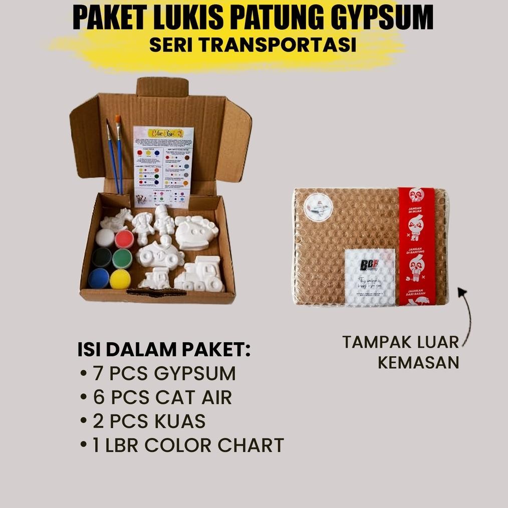 

Hot Sale Paket Lukis Gypsum Set Melukis Anak Lengkap Mewarnai Patung Gypsum Painting Hot Sale