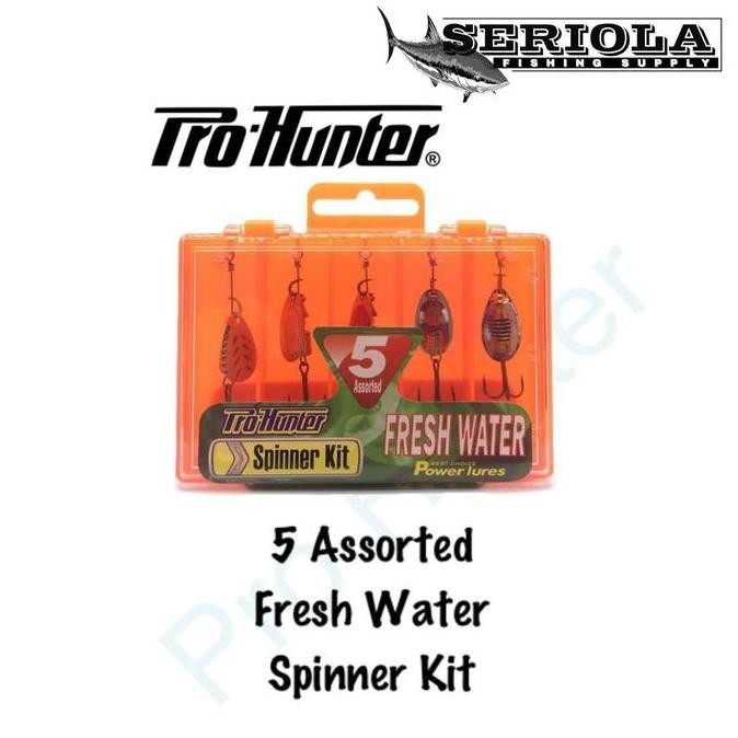TERMURAH - PRO HUNTER 5 ASSORTED FRESH WATER SPINNER KIT SPINNER BAIT