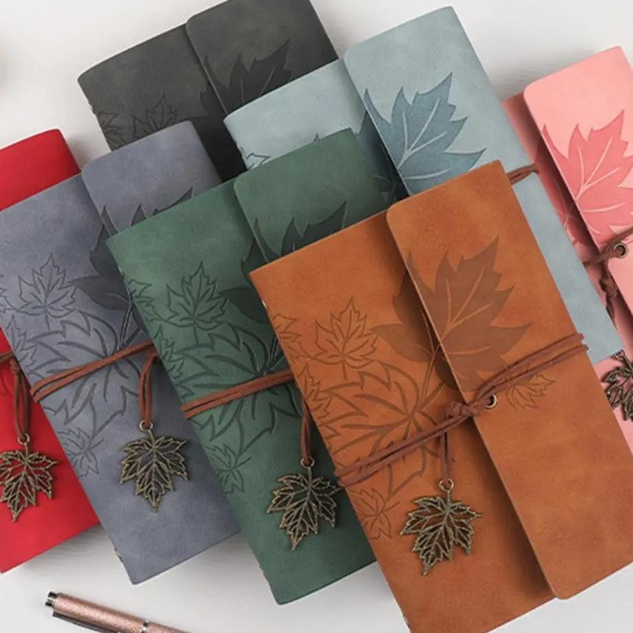 

Toddi Buku Catatan Harian Binder Kulit Retro Maple Leaf A6 Dan A7 Bisa Custom Tulis Nama Atau Logo