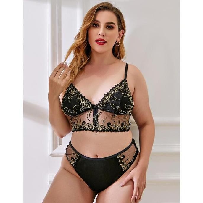 BD5828 lingerie bra set big size wanita / bra jumbo sexy set