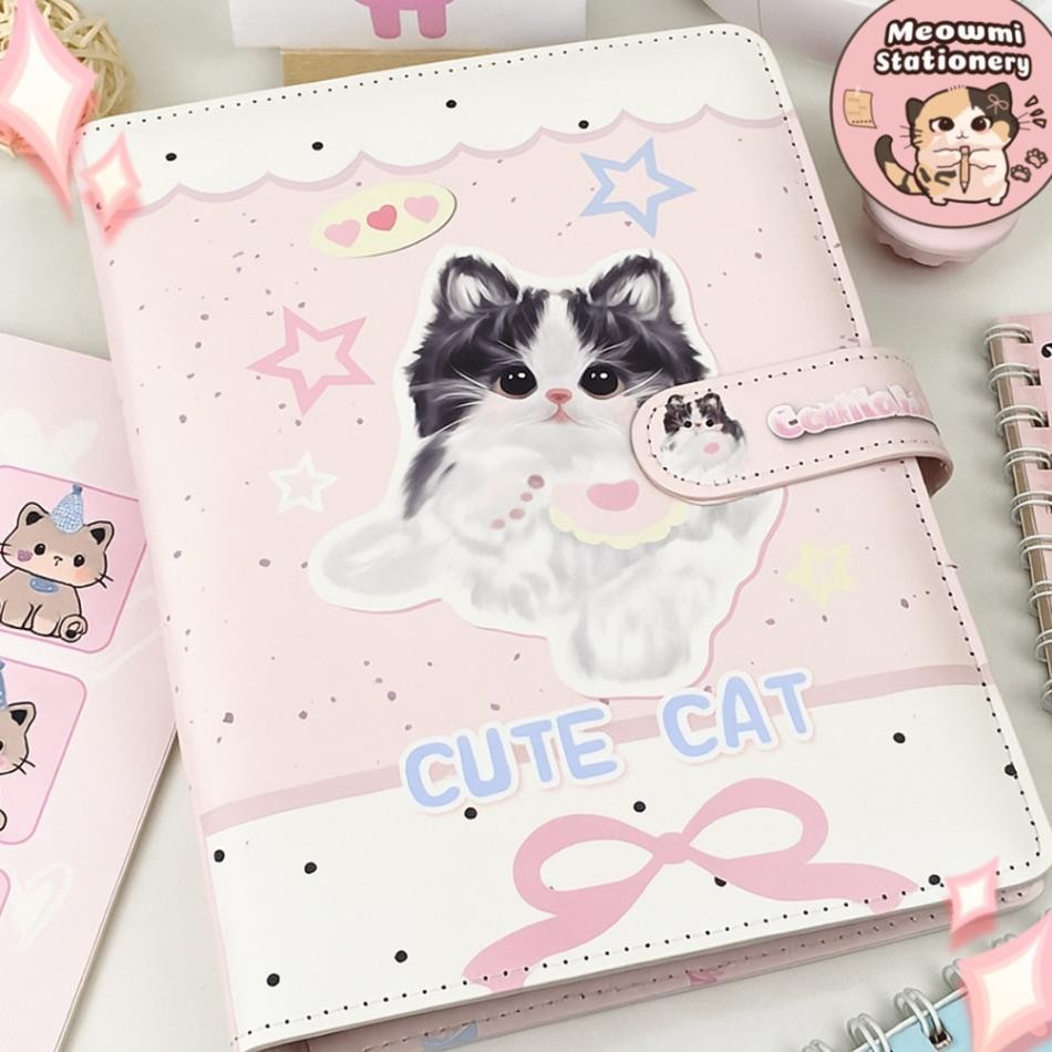 

Cover Binder A5 6 Ring Bahan Pu Motif Kucing Lucu Mb0166