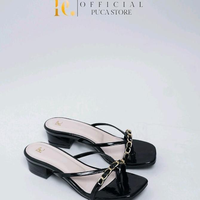 

Sendal Heels Wanita Puca Amora Jepit Rantai PC56 - Sandal Tinggi Hak 3cm Slip Resistant S Hari Libur jepitwanita cantik CS
