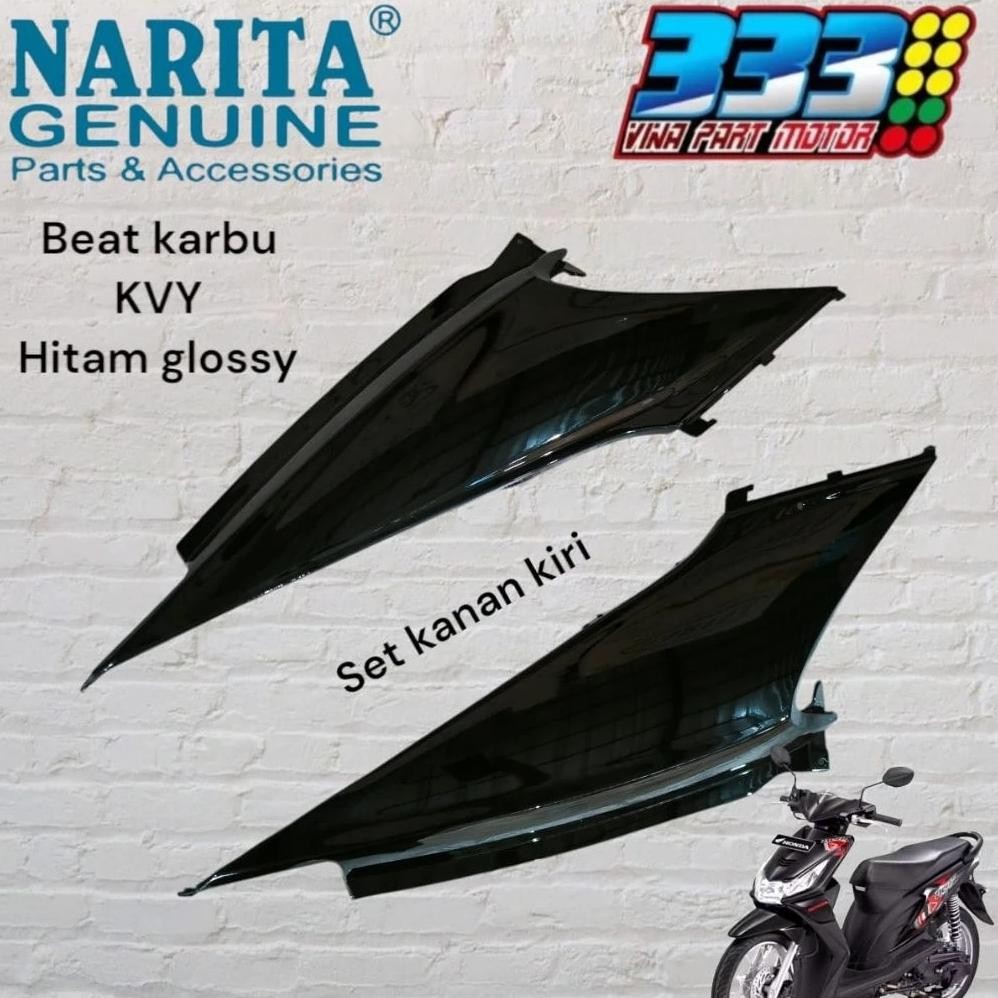 COVER BODY BEAT KARBU KVY HITAM KILAP COVER BODY BELAKANG BEAT KARBU KAPER BODY BEAT