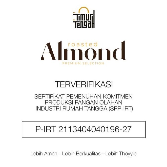 

Sale Kacang Almond Kupas Roasted 400 Gr Premium Timur Tengah Almond Whole Panggang