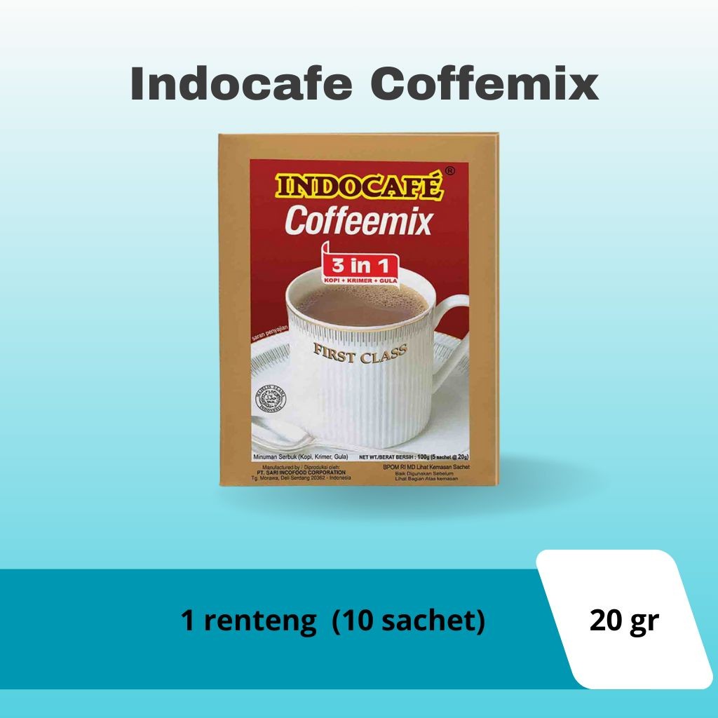 

indocafe coffeemix 1 renteng isi 10 sachet promo grosir