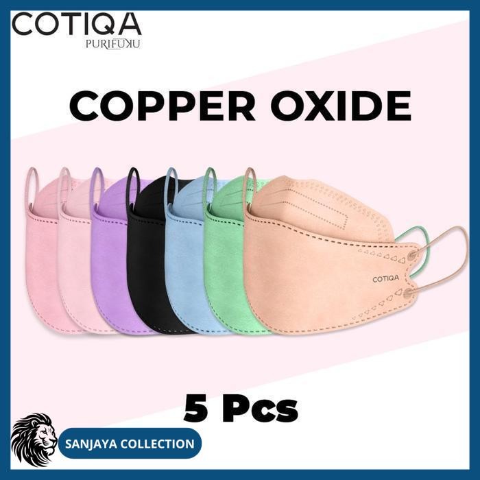 COTIQA KF 94 5PLY COPPER OXIDE MASK TEMBAGA ISI 5PCS  GRATIS ONGKIR