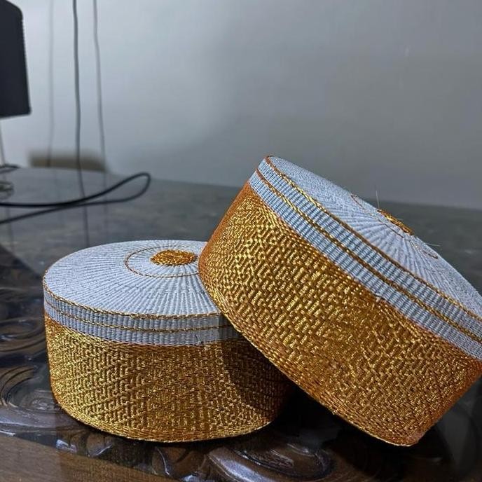 Songkok recca cream putih benang jokowi standar Peci