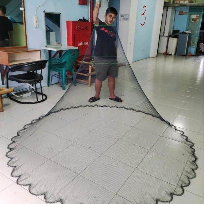 JALA LEMPAR 2,5 METER BAHAN NILON/ BENANG JALA IKAN,  JALA UDANG, JALA SUNGAI MURAH ORIGINAL DAN TER