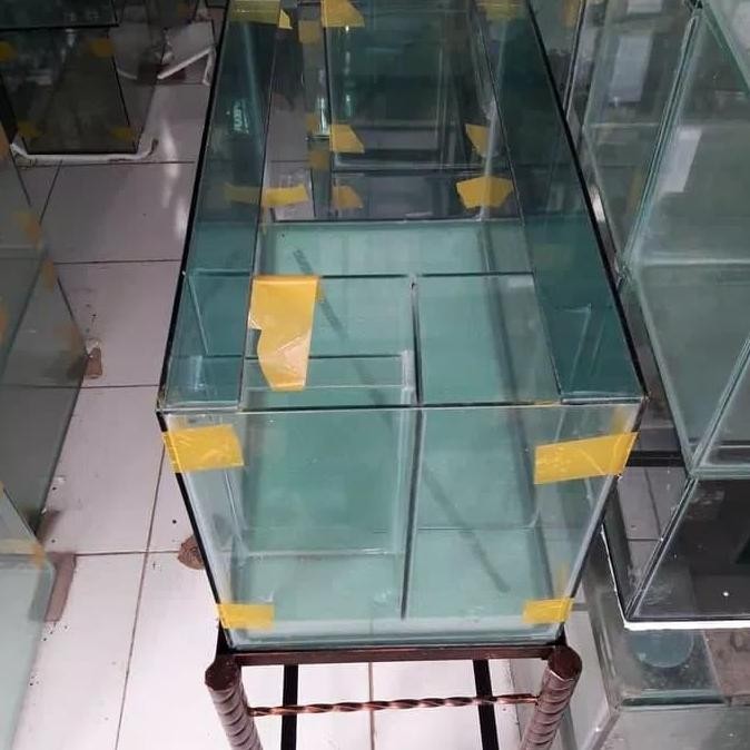 Aquarium 60X30X35 Filter Samping Dan Rak Besi Ulir